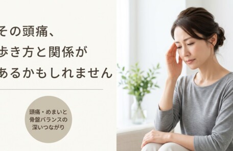 住吉区で頭痛・めまいにお悩みなら｜骨盤バランスと歩行改善からアプローチする鍼灸院グロウの考え方｜鍼灸院グロウ